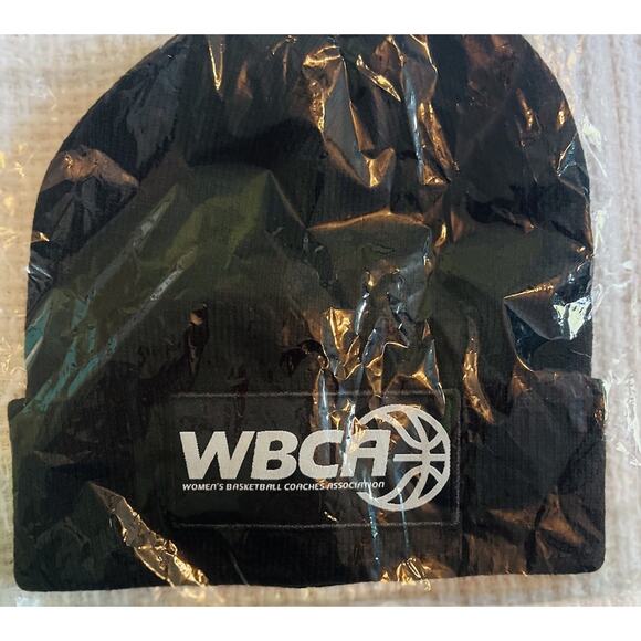 WBCA Women’s basketball Coaches Assoc Knit Hat Promotional NEW Black Beanie - Picture 4 of 6